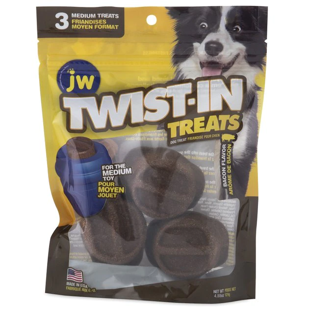 JW Pet Twist-In Bacon Flavor Medium Refill Dog Treats, 3 count 3 JW Pet Twist-In Bacon Flavor Medium Refill Dog Treats, 3 count