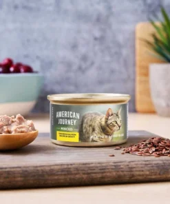 American Journey||Wellness American Journey Minced Chicken & Salmon Recipe in Gravy Grain-Free Canned Cat Food, 3-oz, case of 24 + Wellness Complete Health Natural Minced Salmon Dinner Grain-Free Canned Cat Food, 3-oz, case of 24 -JW Pet Sales 2024 297756 PT2. SY630 V1621296436