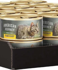 American Journey||Wellness American Journey Minced Chicken & Salmon Recipe in Gravy Grain-Free Canned Cat Food, 3-oz, case of 24 + Wellness Complete Health Natural Minced Salmon Dinner Grain-Free Canned Cat Food, 3-oz, case of 24 -JW Pet Sales 2024 297756 PT3. SY630 V1621300962