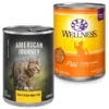American Journey||Wellness American Journey Pate Chicken Recipe Grain-Free Canned Cat Food, 12.5-oz, case of 12 + Wellness Complete Health Pate Chicken Entree Grain-Free Canned Cat Food, 12.5-oz, case of 12 -JW Pet Sales 2024 297788 MAIN. SY630 V1621260766