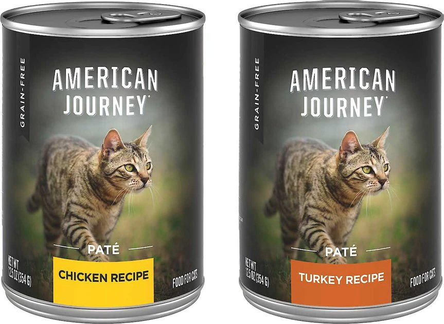 American Journey||Wellness American Journey Pate Poultry Variety Pack Grain-Free Canned Cat Food, 12.5-oz, case of 12 + Wellness Complete Health Poultry Lovers Pate Variety Pack Grain-Free Canned Cat Food, 5.5-oz, case of 30 4 American Journey||Wellness American Journey Pate Poultry Variety Pack Grain-Free Canned Cat Food, 12.5-oz, case of 12 + Wellness Complete Health Poultry Lovers Pate Variety Pack Grain-Free Canned Cat Food, 5.5-oz, case of 30 - Image 2