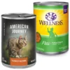 American Journey||Wellness American Journey Pate Turkey Recipe Grain-Free Canned Cat Food, 12.5-oz, case of 12 + Wellness Complete Health Turkey Formula Grain-Free Canned Cat Food, 12.5-oz, case of 12 -JW Pet Sales 2024 297802 MAIN. SY630 V1623253049