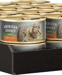 American Journey||Wellness American Journey Pate Turkey Recipe Grain-Free Canned Cat Food, 3-oz, case of 24 + Wellness Complete Health Turkey Formula Grain-Free Canned Cat Food, 3-oz, case of 24 -JW Pet Sales 2024 297804 PT3. SY630 V1623254248