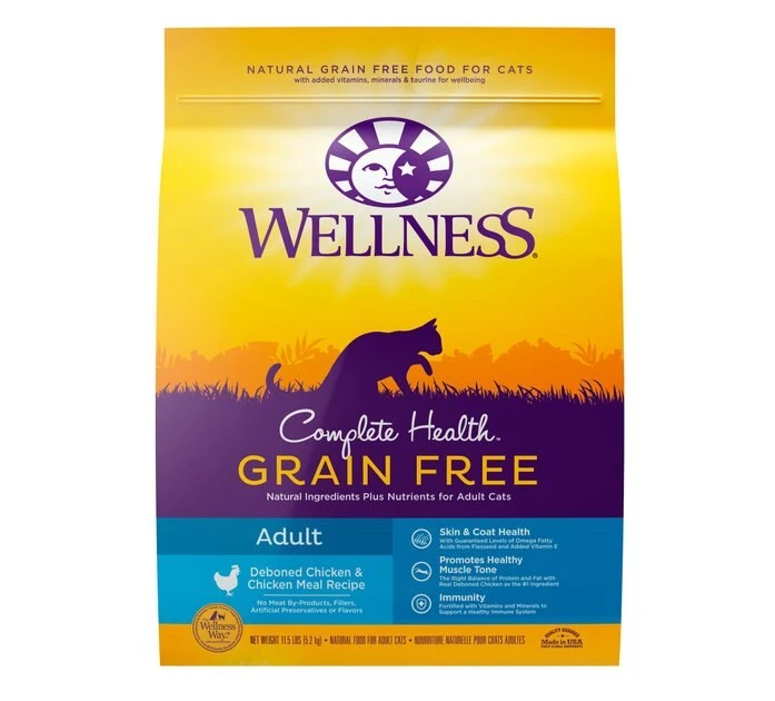 Wellness Complete Health Pate Chicken Entree Grain-Free Canned Cat Food, 12.5-oz, case of 12 + Wellness Complete Health Natural Grain-Free Deboned Chicken & Chicken Meal Dry Cat Food, 11.5-lb bag 7 Wellness Complete Health Pate Chicken Entree Grain-Free Canned Cat Food, 12.5-oz, case of 12 + Wellness Complete Health Natural Grain-Free Deboned Chicken & Chicken Meal Dry Cat Food, 11.5-lb bag - Image 5