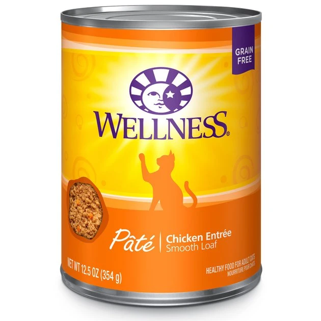 Wellness Complete Health Pate Chicken Entree Grain-Free Canned Cat Food, 12.5-oz, case of 12 + Wellness Complete Health Natural Grain-Free Salmon & Herring Dry Cat Food, 11.5-lb bag 4 Wellness Complete Health Pate Chicken Entree Grain-Free Canned Cat Food, 12.5-oz, case of 12 + Wellness Complete Health Natural Grain-Free Salmon & Herring Dry Cat Food, 11.5-lb bag - Image 2
