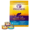 Wellness Complete Health Poultry Lovers Pate Variety Pack Grain-Free Canned Cat Food, 5.5-oz, case of 30 + Wellness Complete Health Natural Grain-Free Deboned Chicken & Chicken Meal Dry Cat Food, 11.5-lb bag -JW Pet Sales 2024 298676 MAIN. SY630 V1621288649