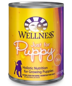 Wellness Complete Health Puppy Deboned Chicken, Oatmeal & Salmon Meal Recipe Dry Dog Food, 15-lb bag + Wellness Complete Health Just for Puppy Canned Dog Food, 12.5-oz, case of 12 -JW Pet Sales 2024 298682 PT6. SY630 V1621985243