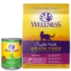 Wellness Complete Health Turkey Formula Grain-Free Canned Cat Food, 12.5-oz, case of 12 + Wellness Complete Health Natural Grain-Free Salmon & Herring Dry Cat Food, 11.5-lb bag -JW Pet Sales 2024 298696 MAIN. SY630 V1621296163