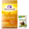Wellness||WHIMZEES Wellness Complete Health Puppy Deboned Chicken, Oatmeal & Salmon Meal Recipe Dry Food + WHIMZEES Puppy Dental Dog Treats, X-Small/Small -JW Pet Sales 2024 353437 MAIN. SY630 V1639540911