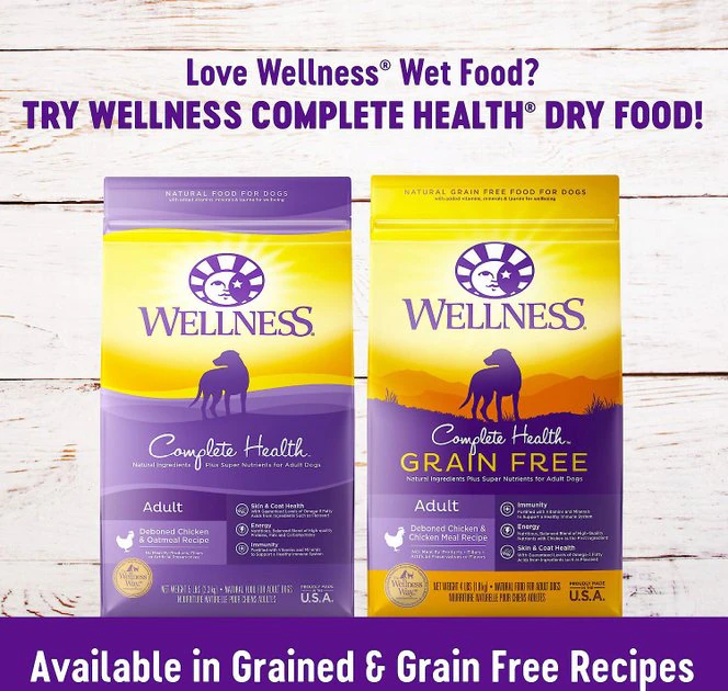 Wellness Large Breed Complete Health Adult Deboned Chicken & Brown Rice Recipe Dry Dog Food + Chicken Stew with Peas & Carrots Grain-Free Canned Food 10 Wellness Large Breed Complete Health Adult Deboned Chicken & Brown Rice Recipe Dry Dog Food + Chicken Stew with Peas & Carrots Grain-Free Canned Food - Image 8