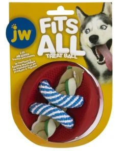 JW Pet Fits All Treat Ball Dog Toy, Red