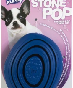 JW Pet Puddle Stone Pop Dog Toy, Blue