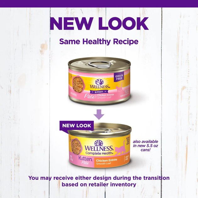 Wellness Complete Health Kitten Chicken Entrée Recipe Canned Wet Cat Food 4 Wellness Complete Health Kitten Chicken Entrée Recipe Canned Wet Cat Food - Image 2