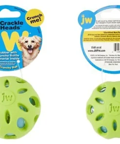 JW Pet Crackle Heads Ball Dog Toy, Color Varies -JW Pet Sales 2024 53330 PT8. SY630 V1542656226