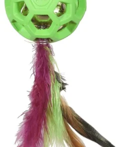 JW Pet Cataction Feather Ball with Bell Cat Toy