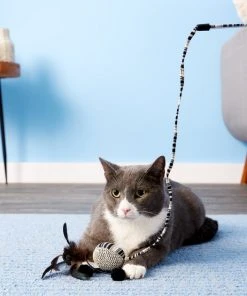 JW Pet Cataction Ball with Wand Cat Toy -JW Pet Sales 2024 73759 PT5. SY630 V1525719222