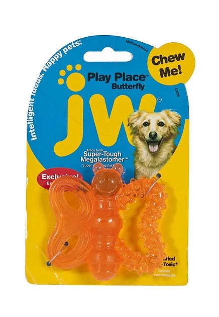 JW Pet Play Place Butterfly Puppy Teether, Color Varies 5 JW Pet Play Place Butterfly Puppy Teether, Color Varies - Image 3